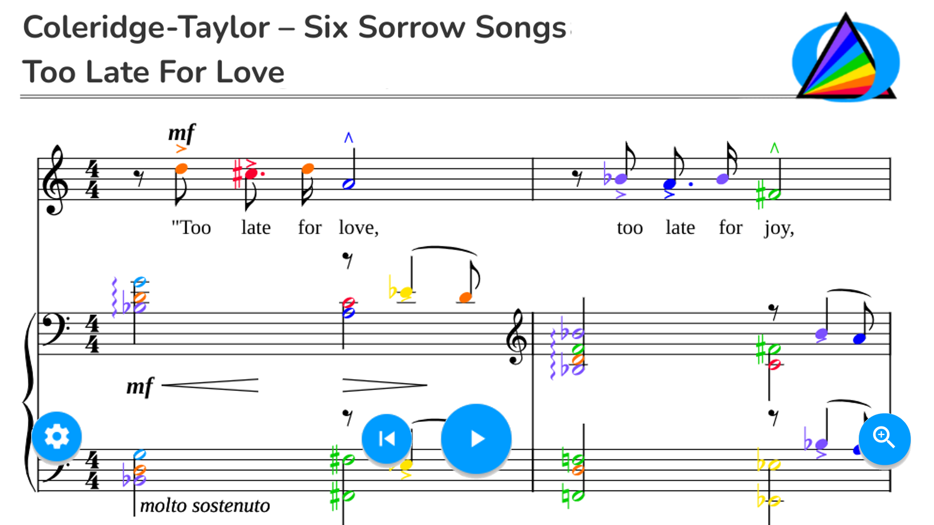 Coleridge-Taylor – Six Sorrow Songs Op 57 No 6 Too Late for Love