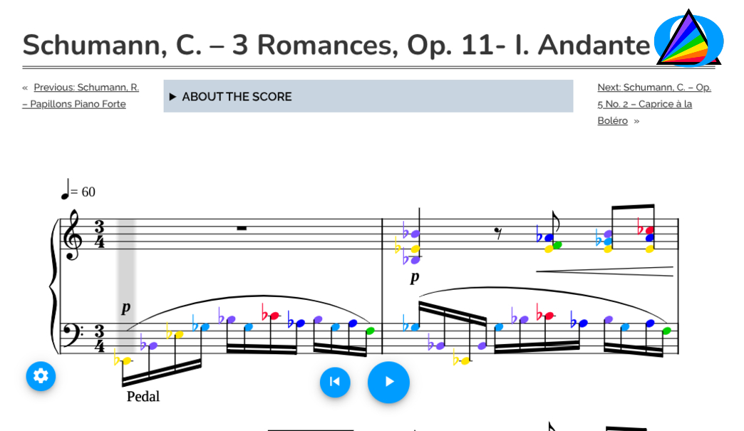 Schumann, C. – 3 Romances, Op. 11- I. Andante