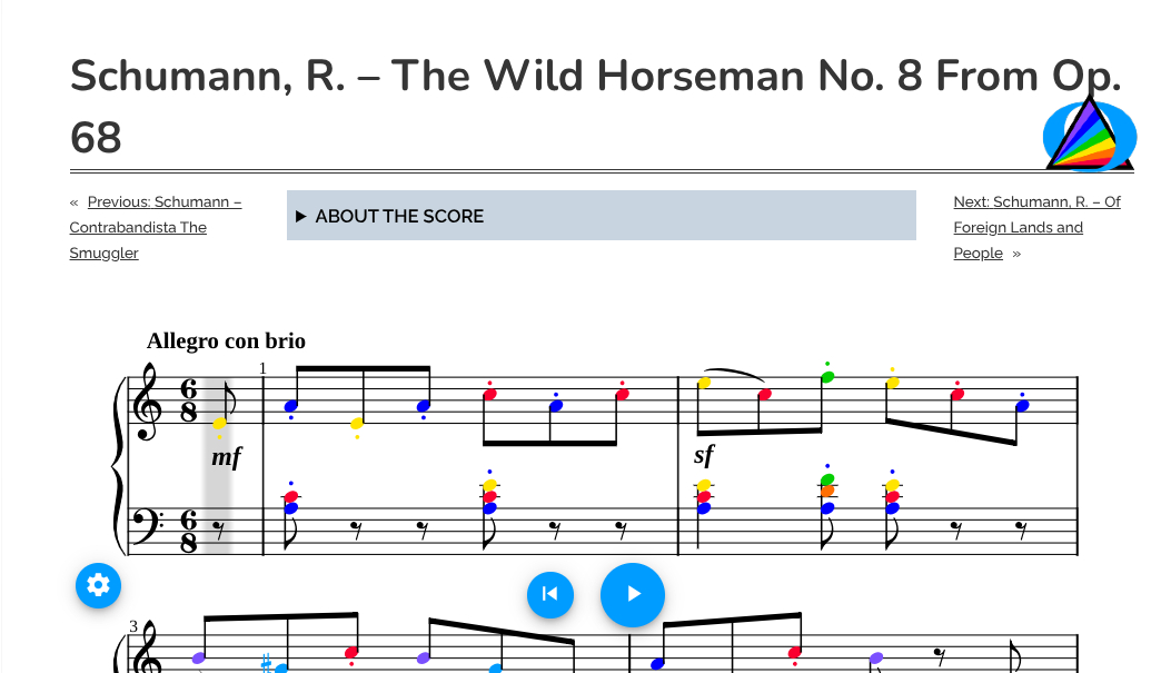 Schumann, R. – The Wild Horseman No. 8 from Op. 68