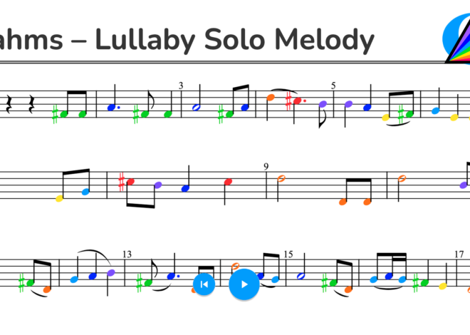 Brahms – Lullaby Solo Melody